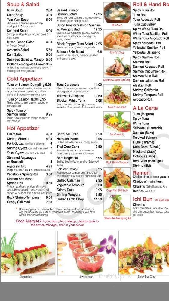 Menu page 1