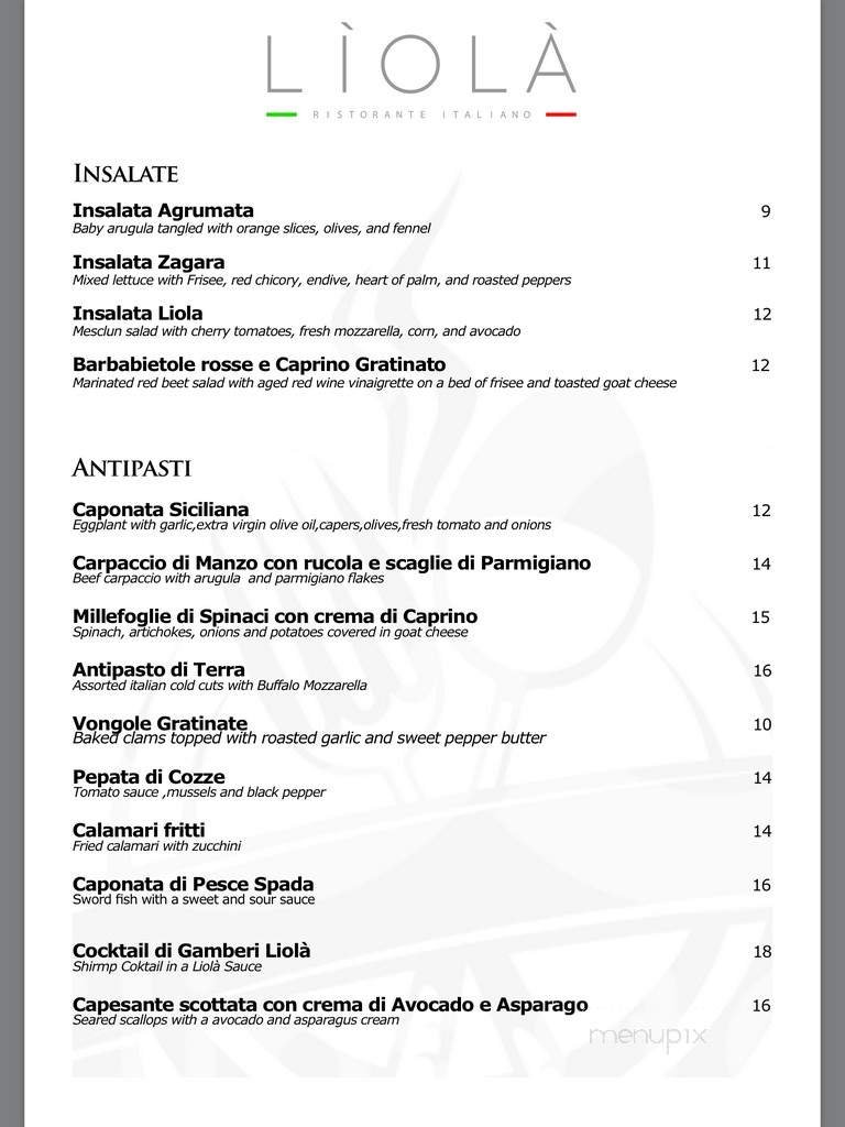 Menu page 1