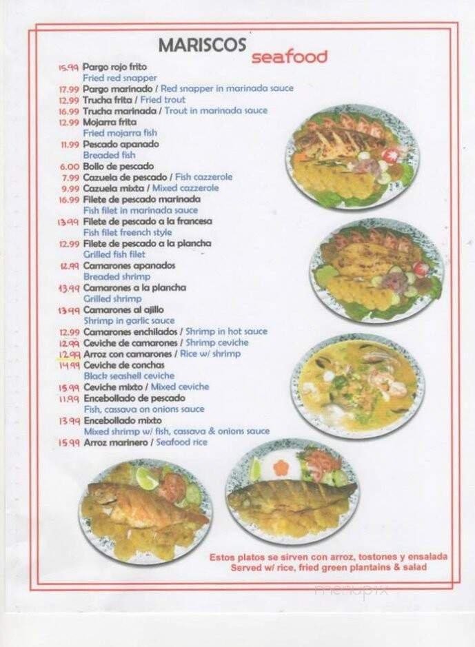 Menu page 2
