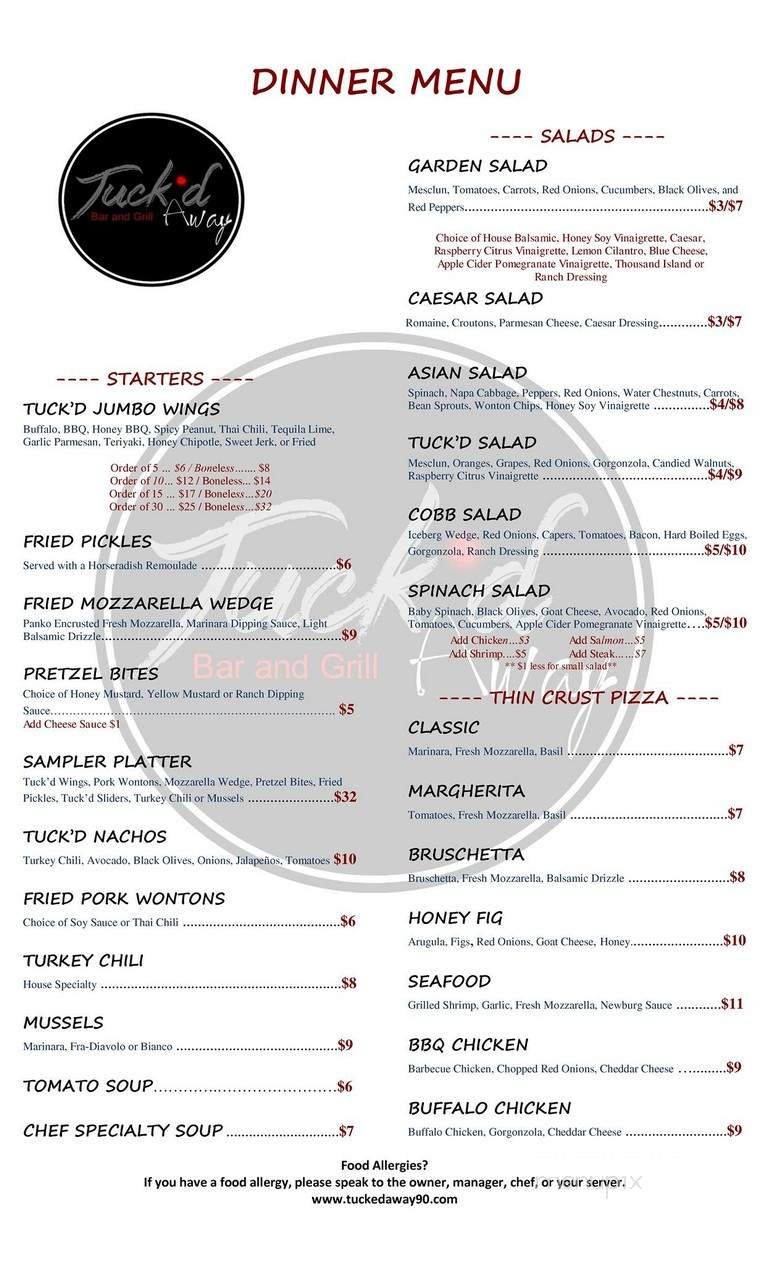 Menu page 1