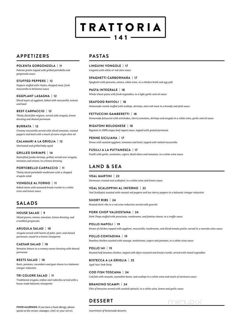 Menu page 1