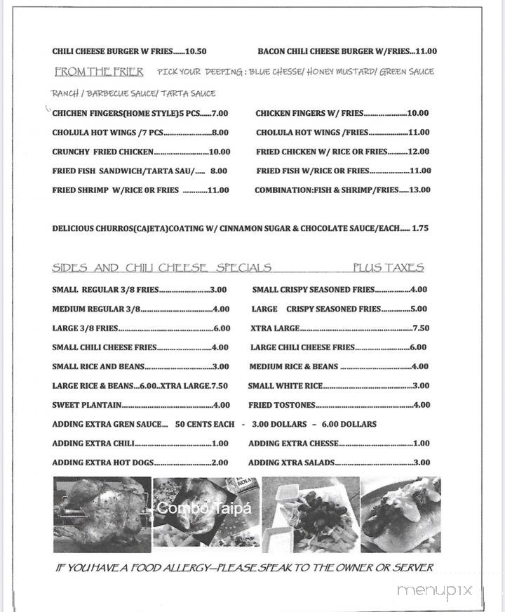 Menu page 2