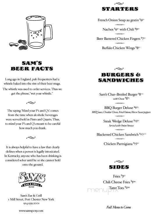 Menu page 1