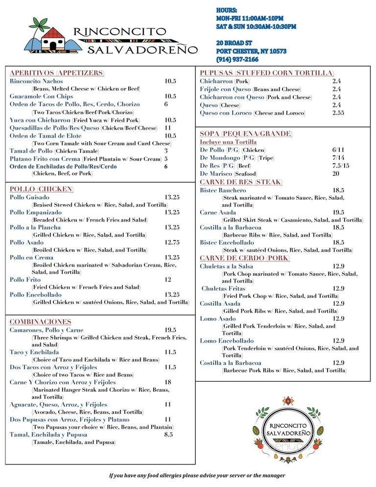 Menu page 1