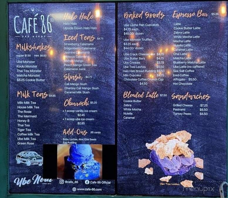 Menu page 1