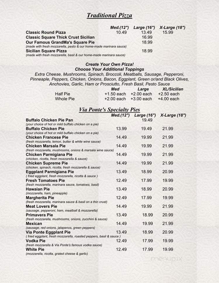 Menu page 1