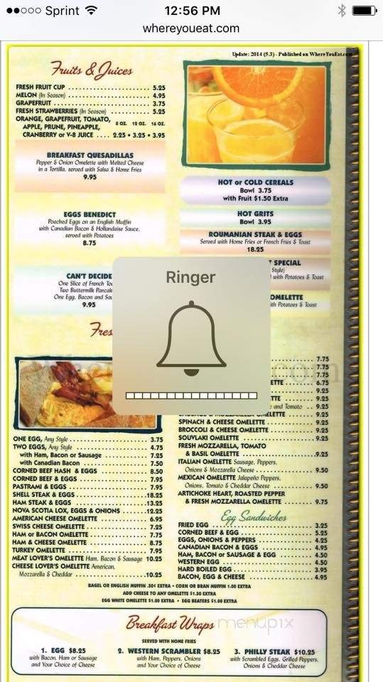 Menu page 1
