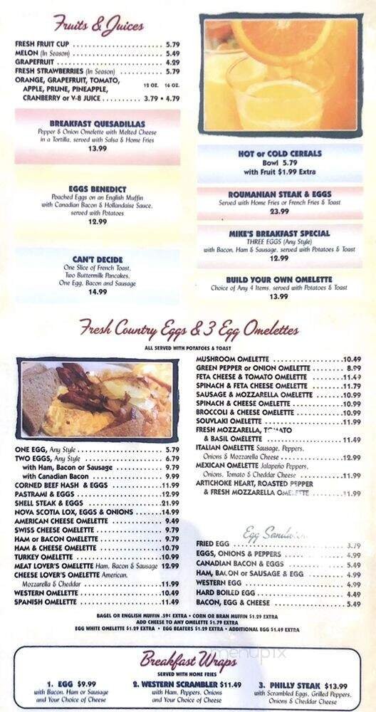Menu page 1
