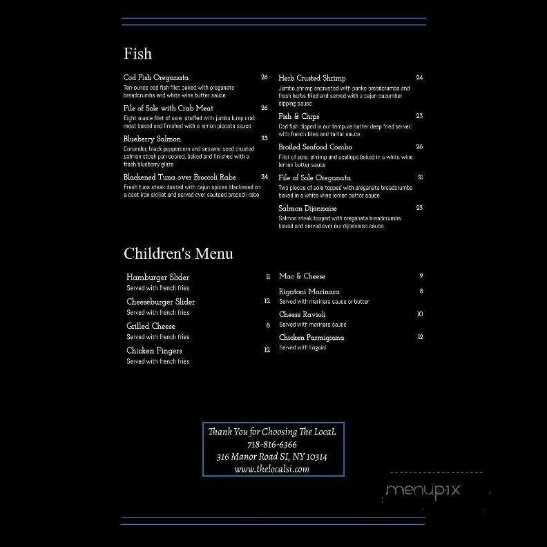 Menu page 1