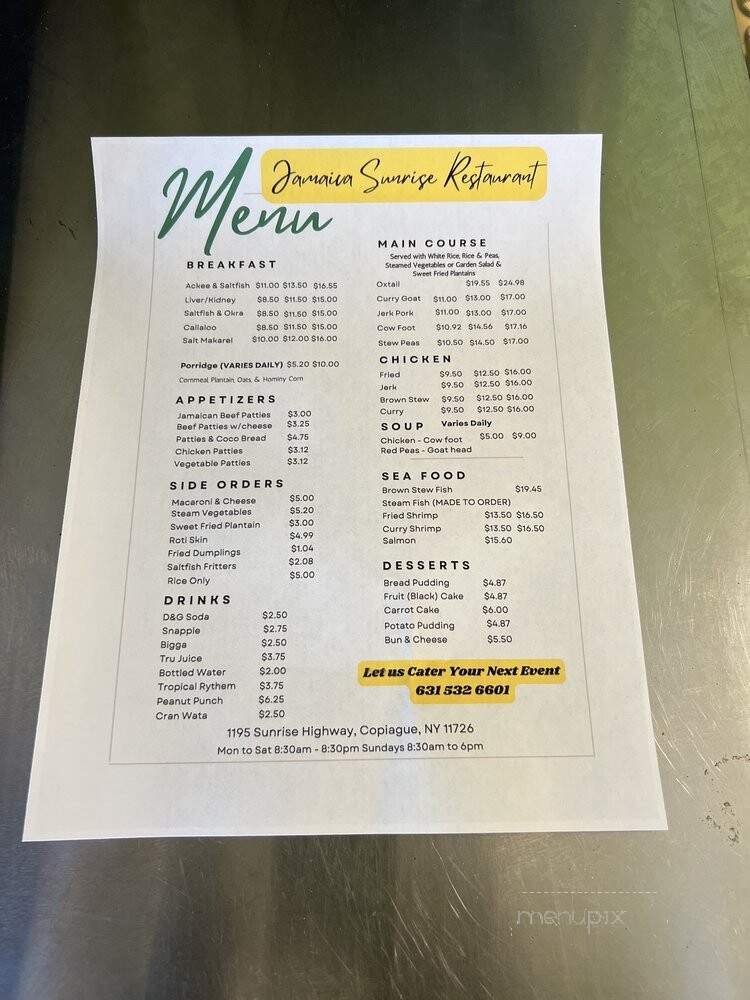 Menu page 1
