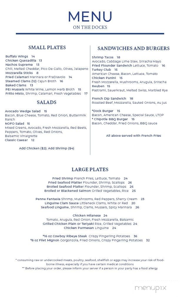 Menu page 1