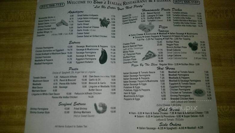 Menu page 1
