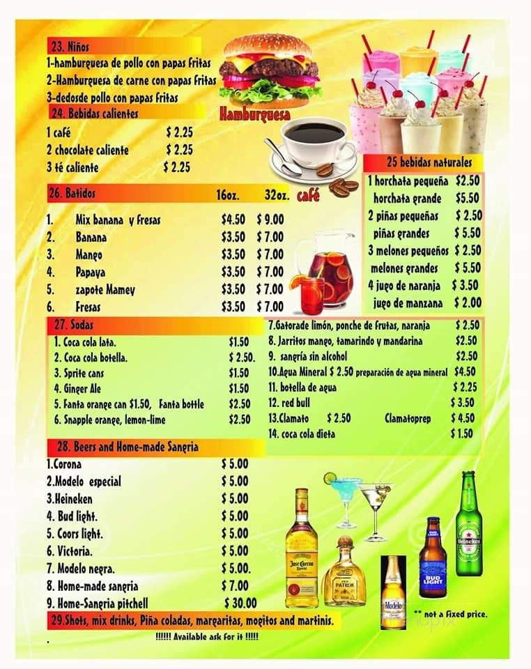 Menu page 1