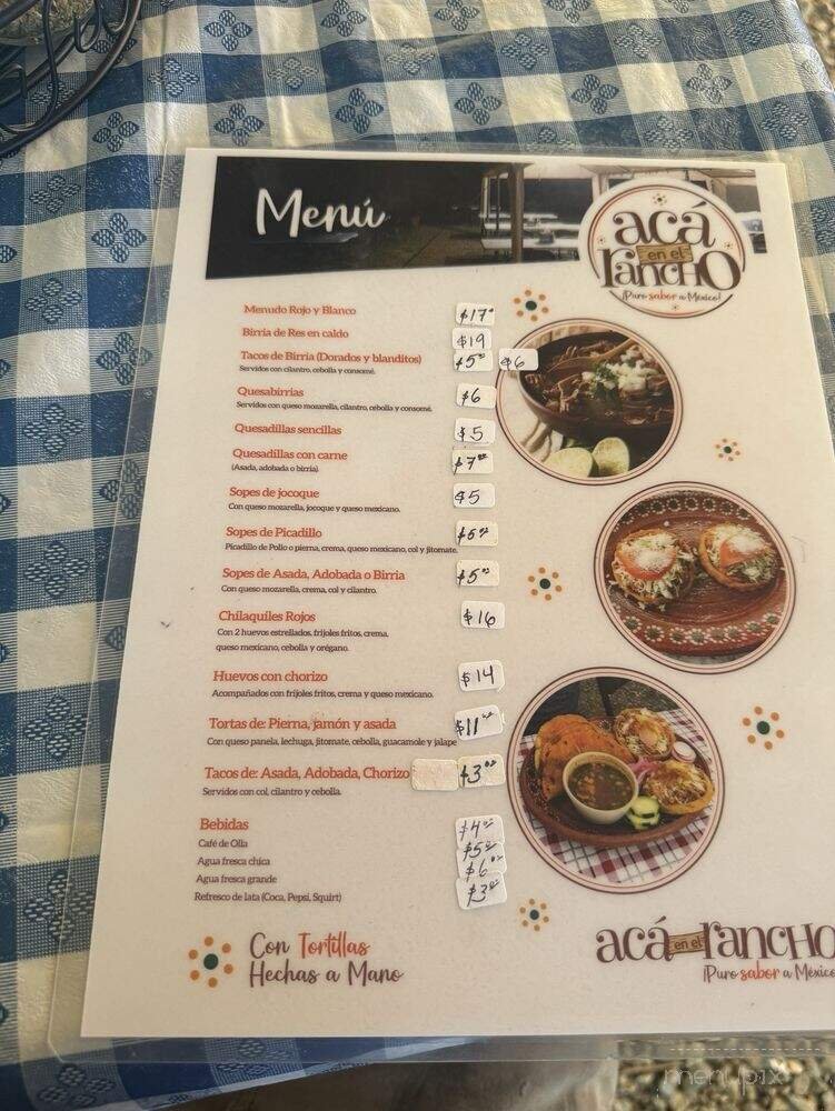 Menu page 1