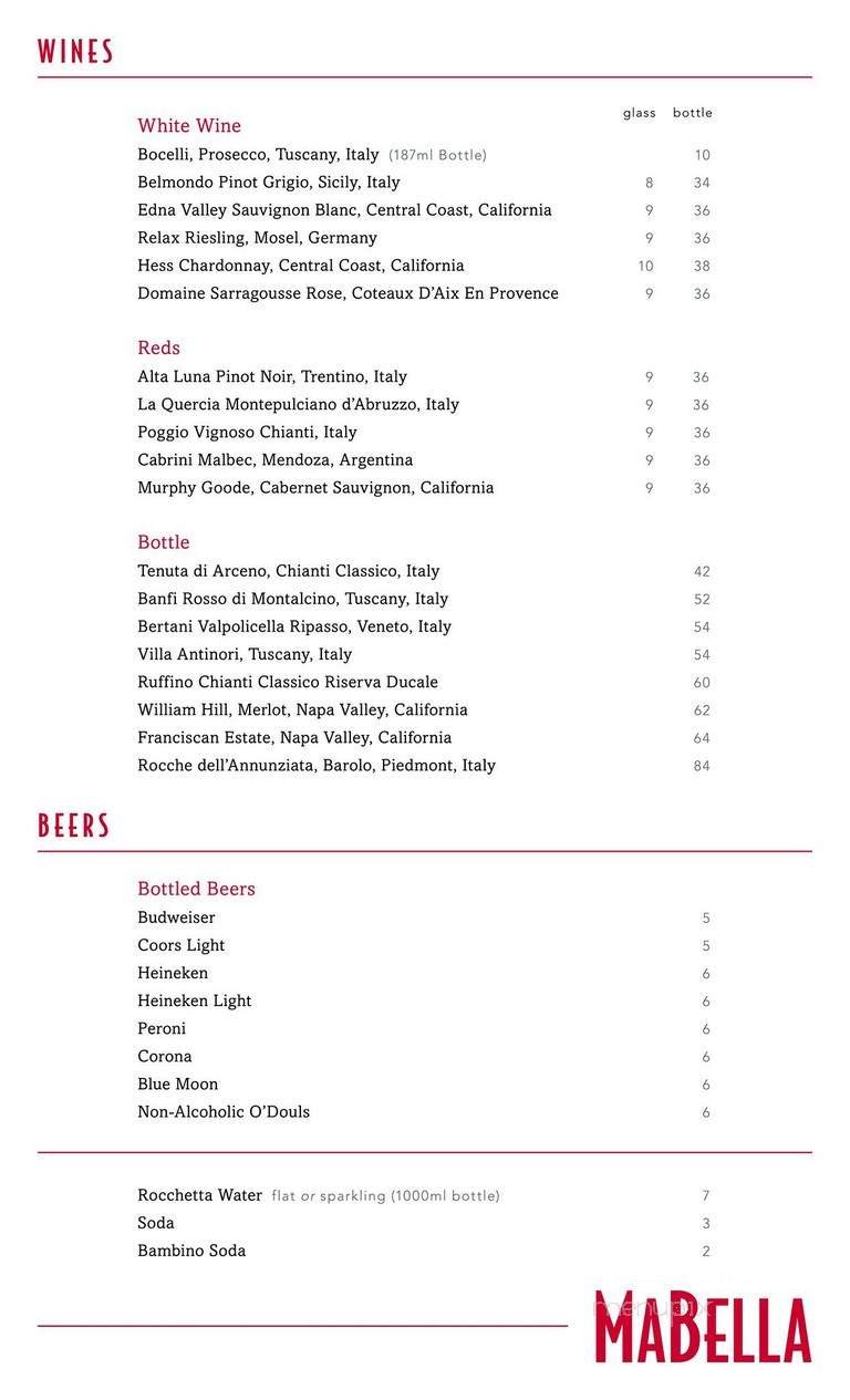 Menu page 1