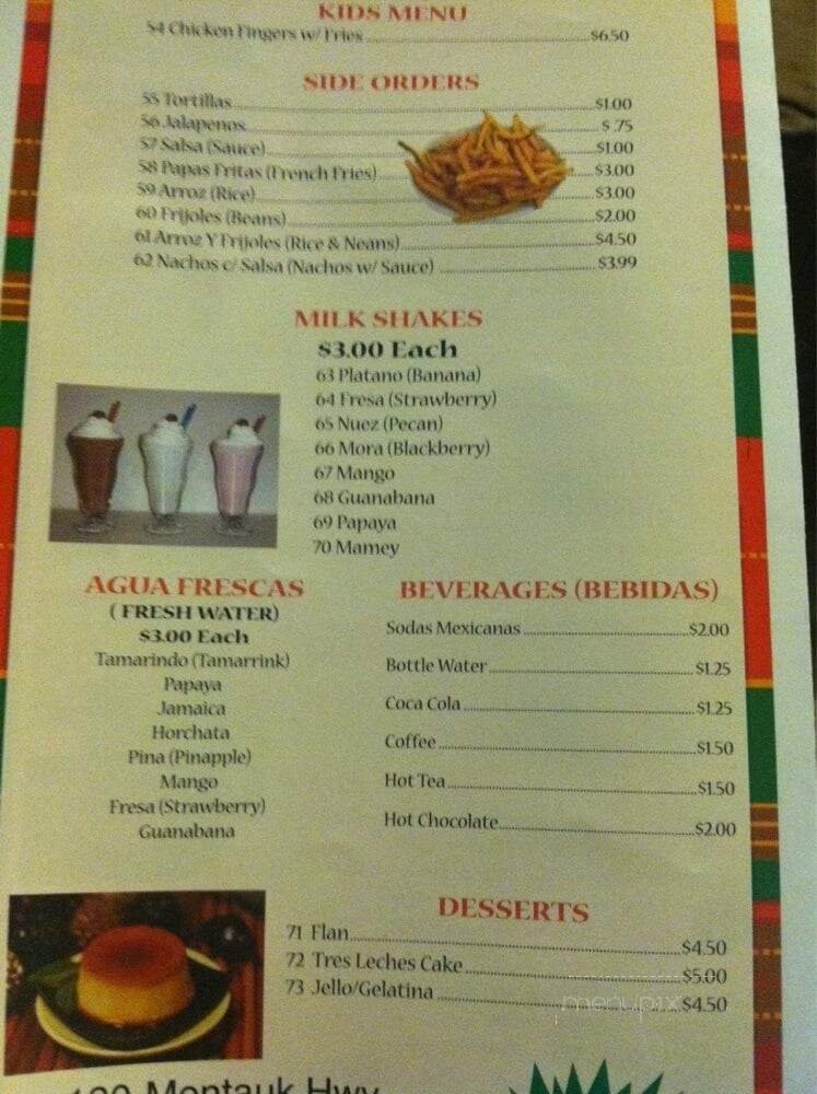Menu page 1
