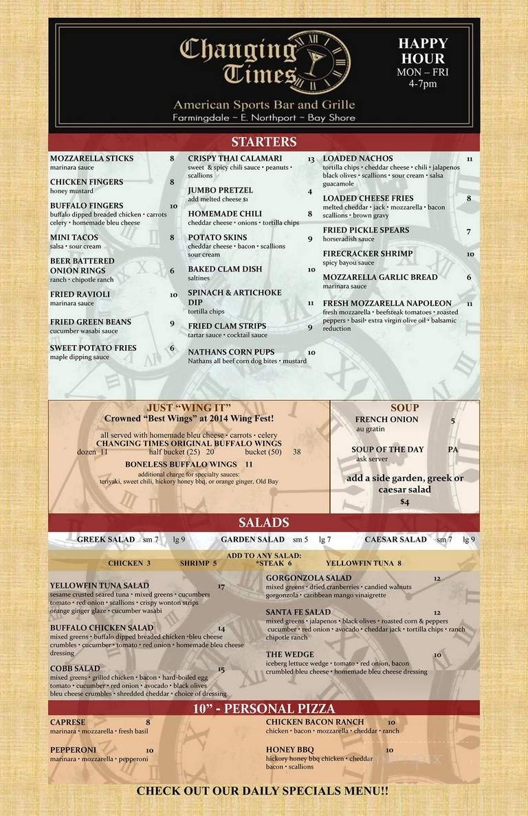 Menu page 1
