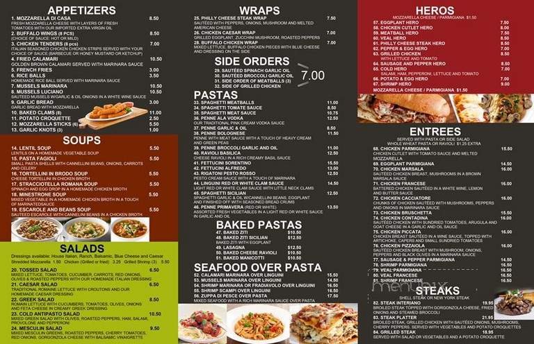 Menu page 1