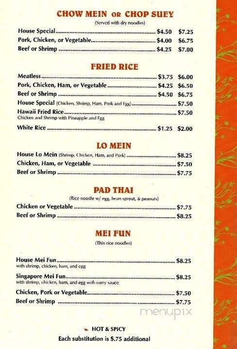 Menu page 1