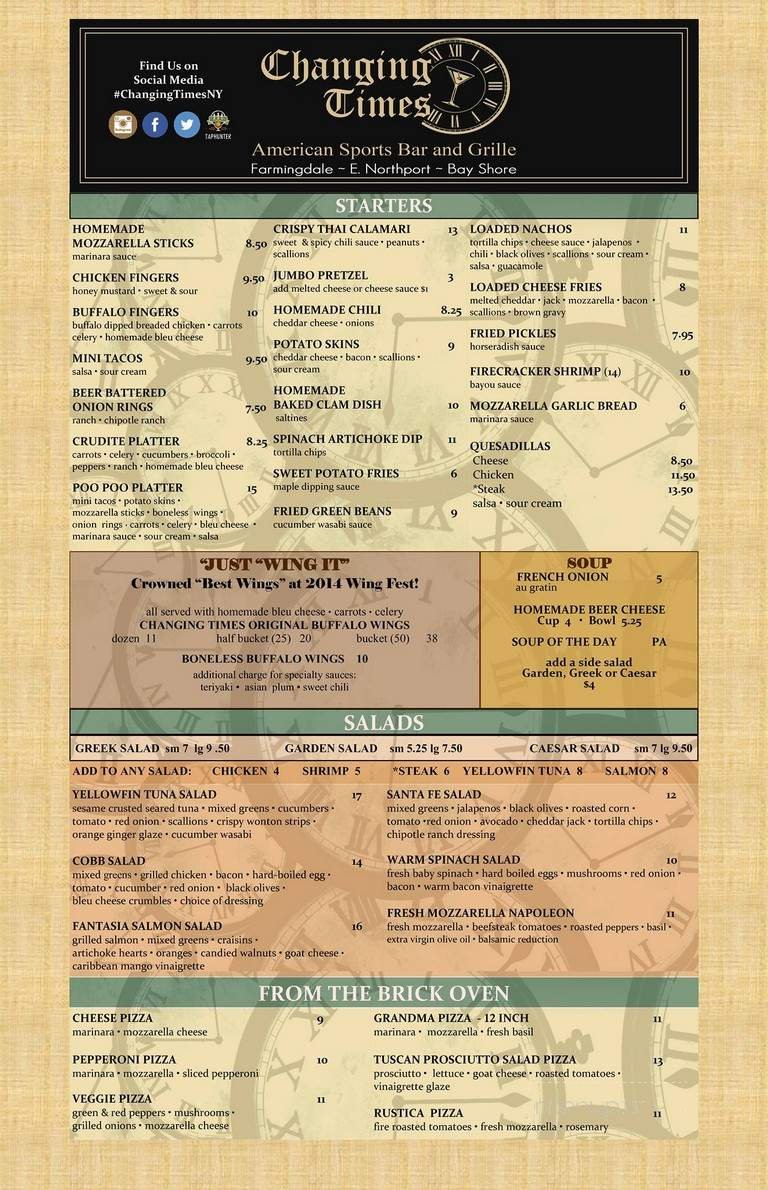 Menu page 1