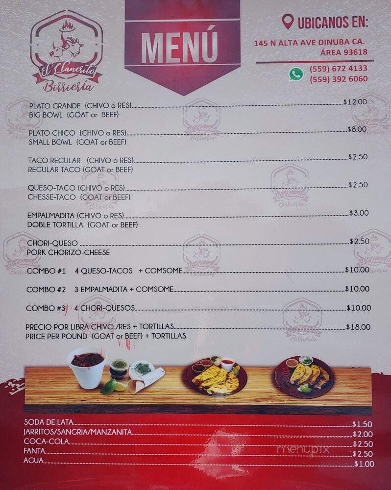 Menu page 1