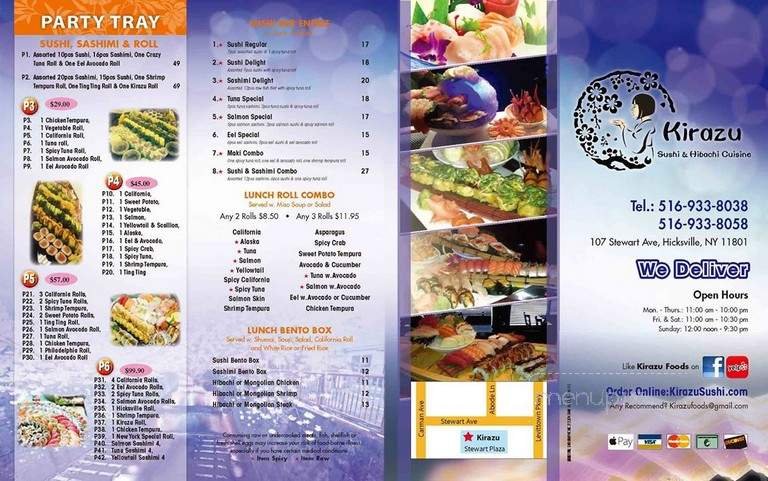 Menu page 1
