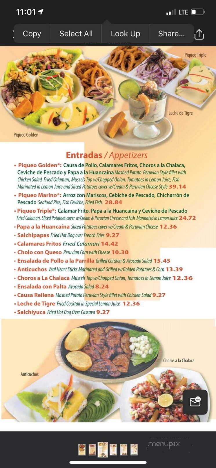 Menu page 2