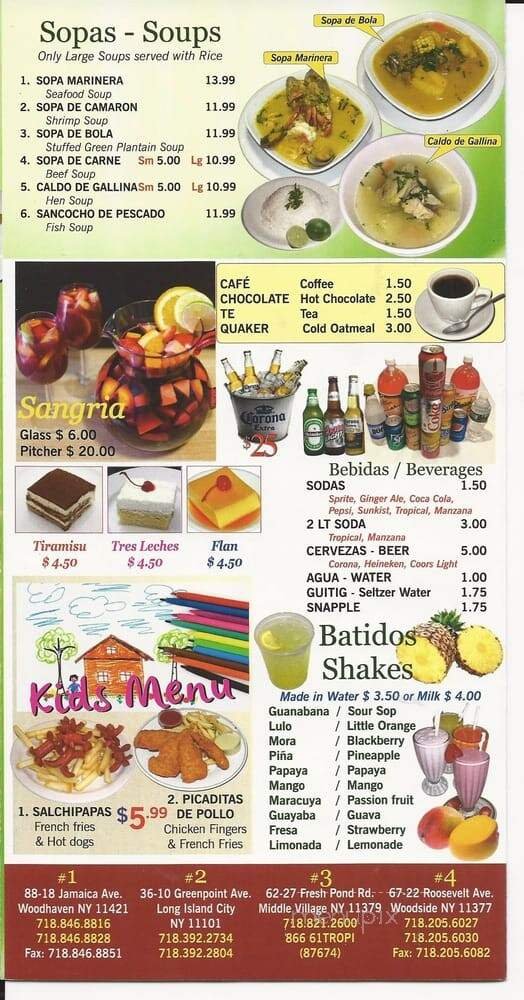 Menu page 1