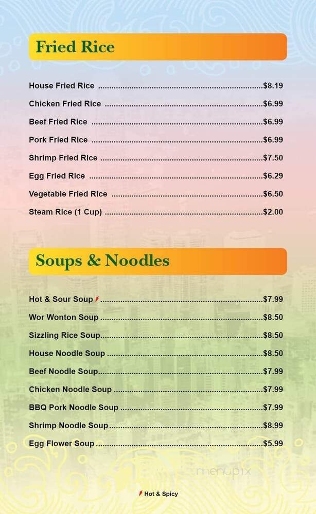 Menu page 1