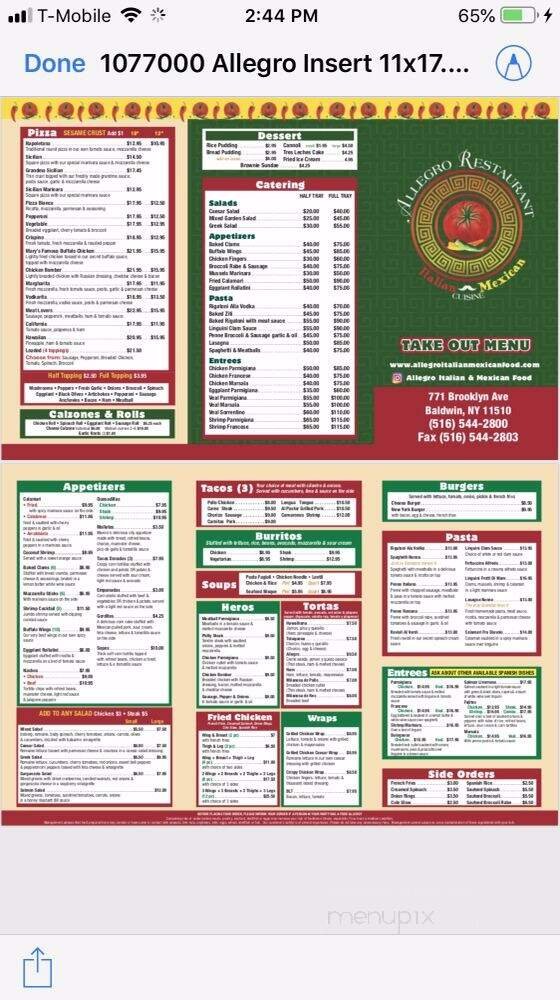 Menu page 2