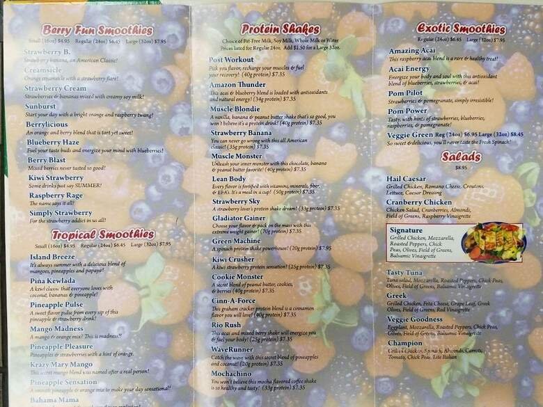 Menu page 1