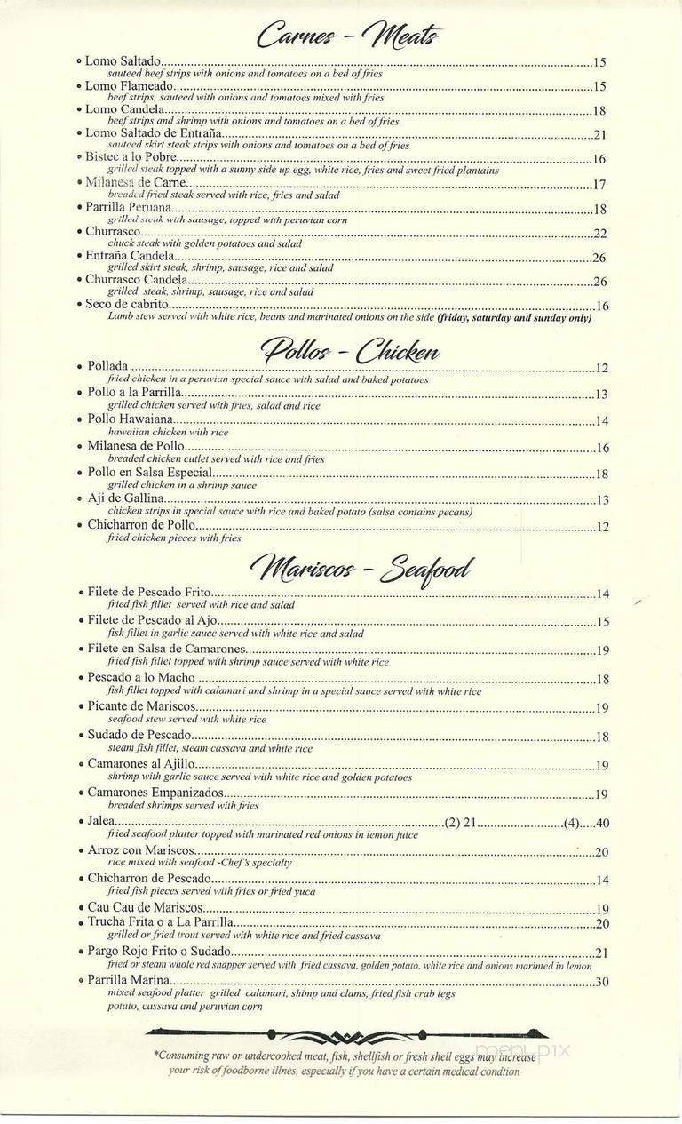 Menu page 1