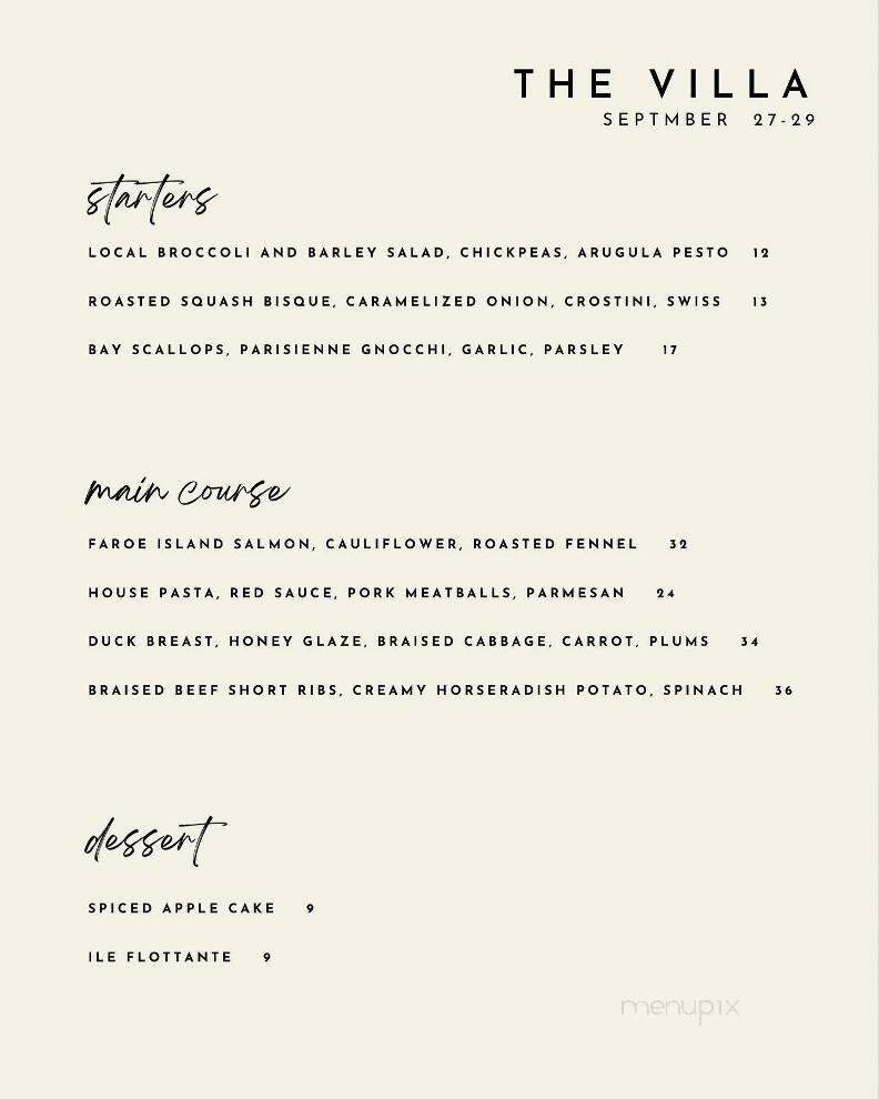 Menu page 1