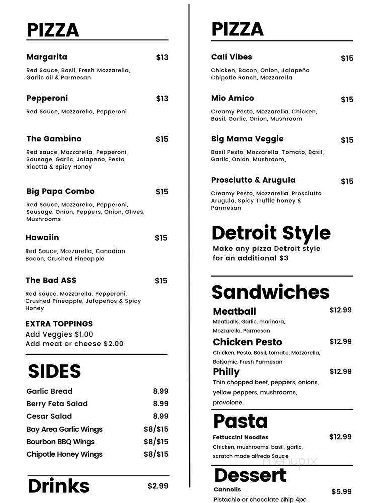 Menu page 2