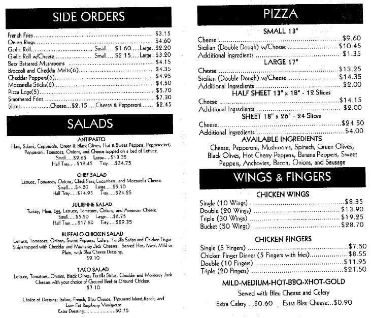 Menu page 2