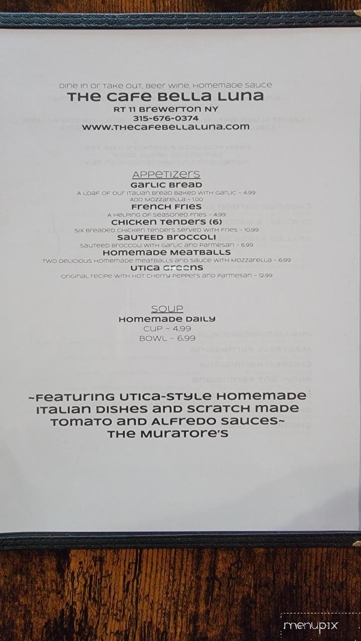Menu page 1