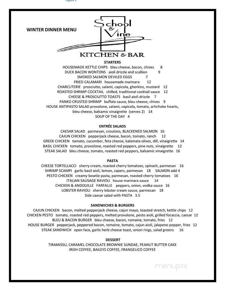 Menu page 1