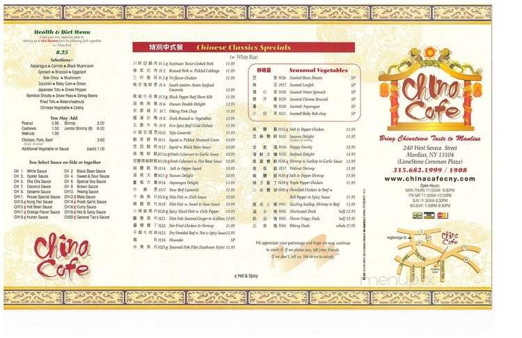 Menu page 1
