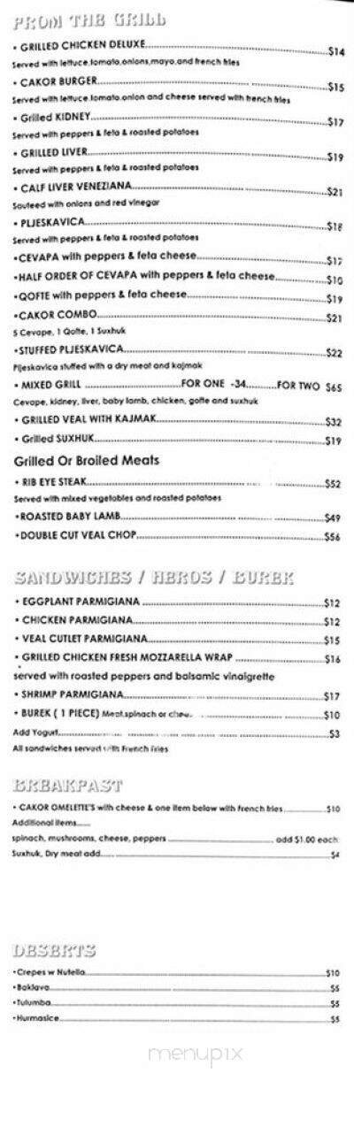 Menu page 1
