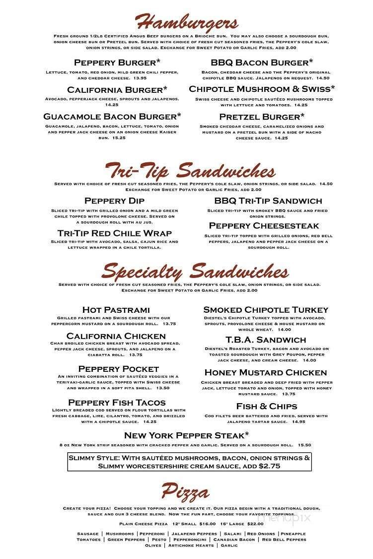 Menu page 1