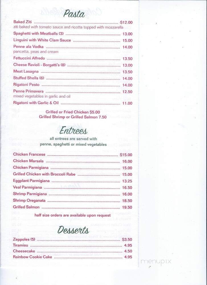 Menu page 1