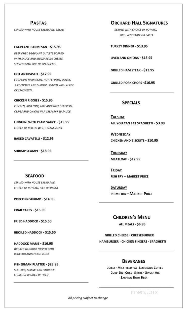 Menu page 2