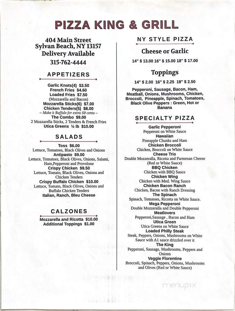 Menu page 2
