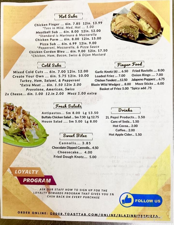 Menu page 1