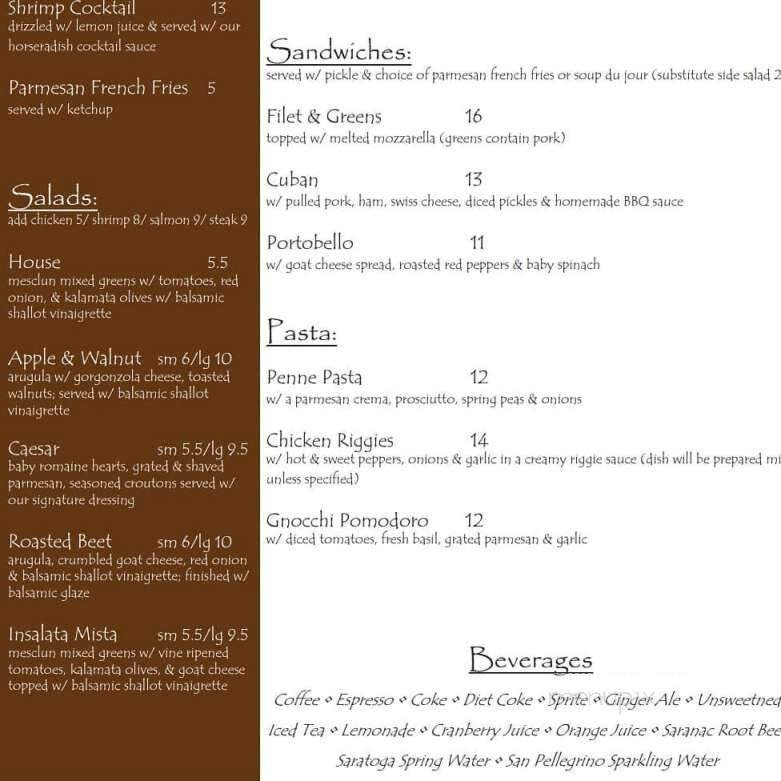 Menu page 1