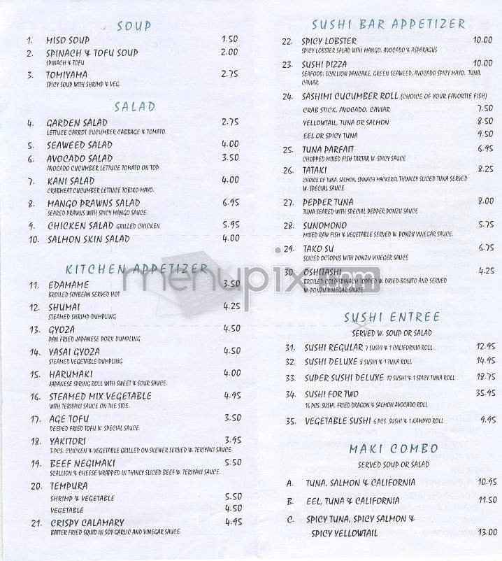 Menu page 2
