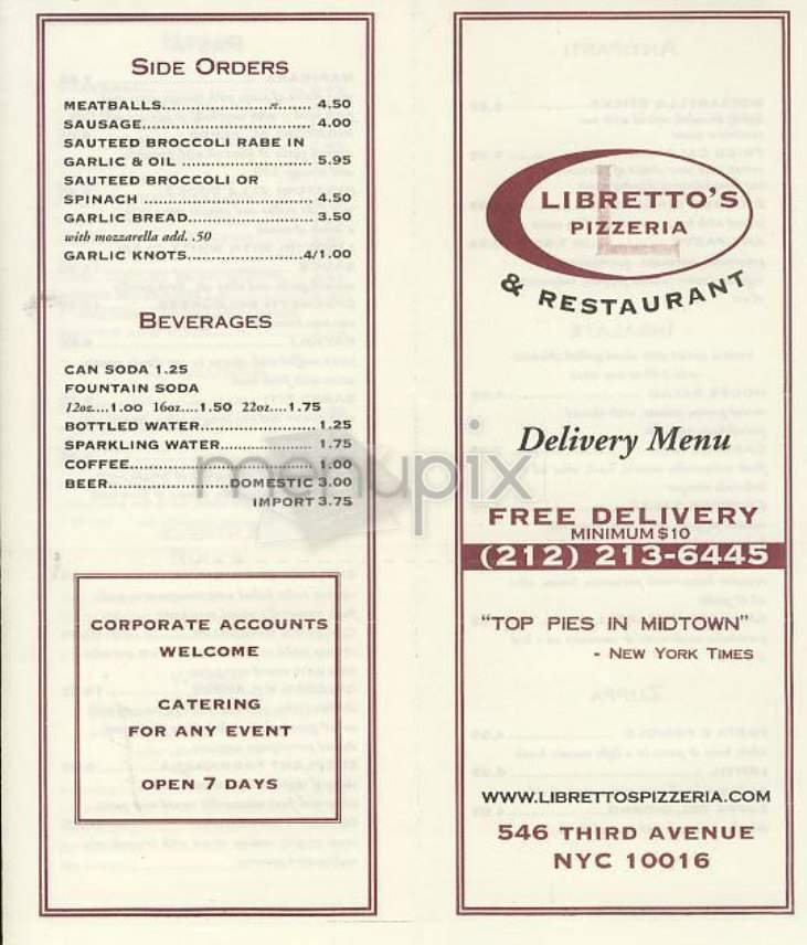 Menu page 1