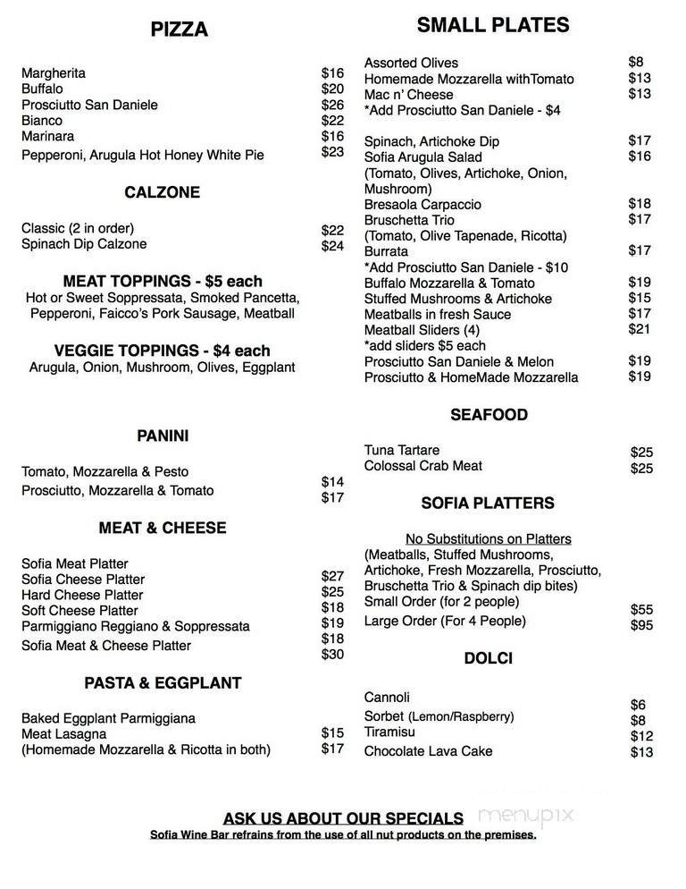 Menu page 1