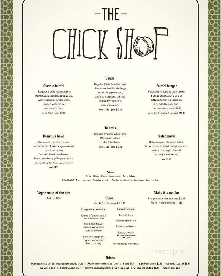 Menu page 1