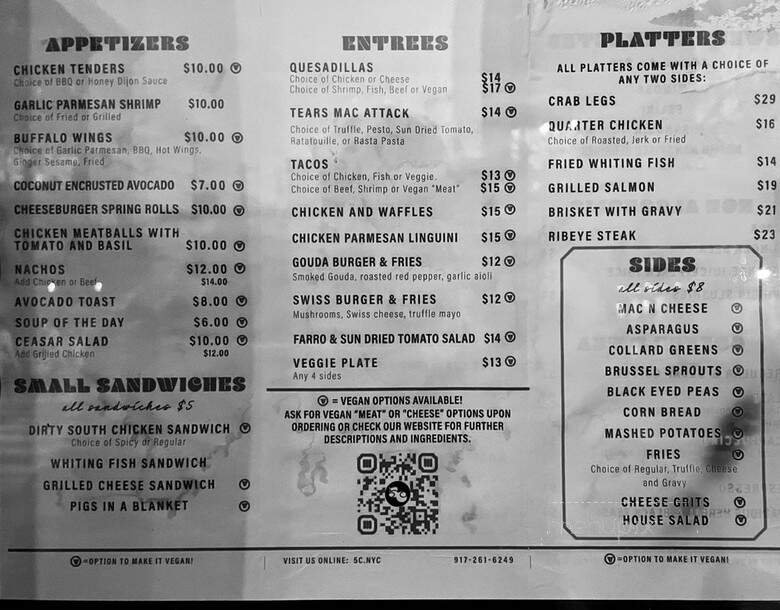 Menu page 1